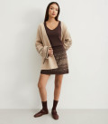 Medium length cardigan Sila Pokolin cream