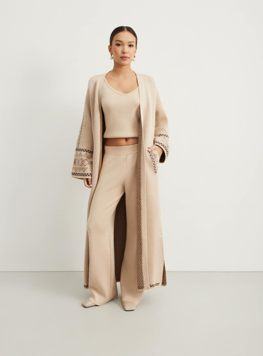 Tala straight-cut pants cream
