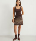 Anita plunge neckline top chocolate