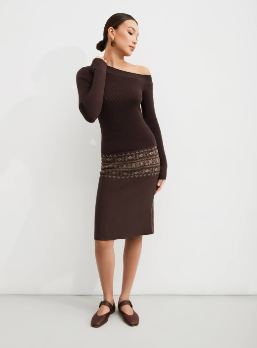 Midi skirt Sila Pokolin chocolate