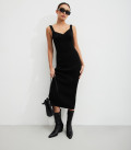 Dress with accent neckline Vivian black
