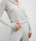 Jane set with flared trousers and jumper gray