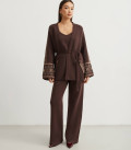 Medium length cardigan Sila Pokolin chocolate