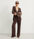 Tala straight-cut pants chocolate