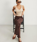 Tala straight-cut pants chocolate