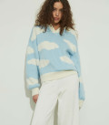 Blue sweatshirt "Khmarky" LU