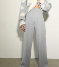 Gray trousers of a loose cut LU