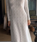 Openwork dress with an open back white LU
