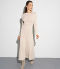 Openwork dress with an open back pearl LU
