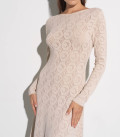 Openwork dress with an open back pearl LU