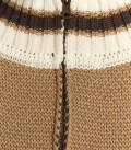 Striped bomber jacket "GLOW" in milk and caramel