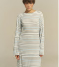 Striped midi dress "SOLE" light blue