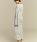 Striped midi dress "SOLE" light blue