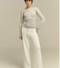 Silhouette cardigan "ZIPPER" gray