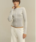 Silhouette cardigan "ZIPPER" gray