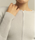 Silhouette cardigan "ZIPPER" gray