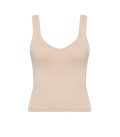 Anita plunge neckline top cream