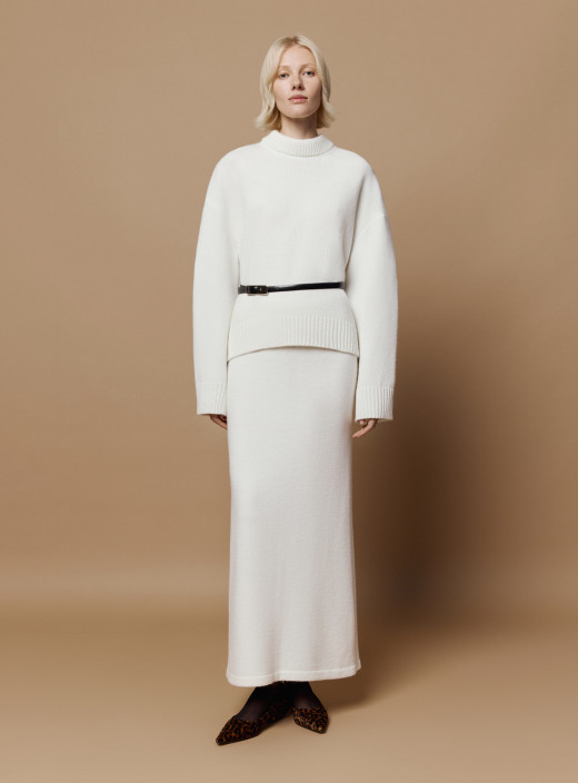 Юбка макси прямого кроя Нидея молоко