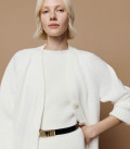 Elongated straight cut cardigan Nidea milk