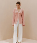 Силуэтный кардиган на пуговицах Элис пудра