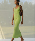Silhouette midi dress Linda lime green