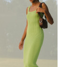Silhouette midi dress Linda lime green