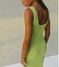 Silhouette midi dress Linda lime green