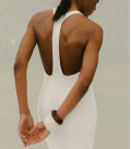 Midi dress with bare shoulders Mojito milk