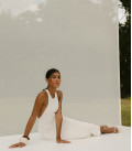 Midi dress with bare shoulders Mojito milk