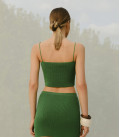 Bandeau top with thin straps Lemon green