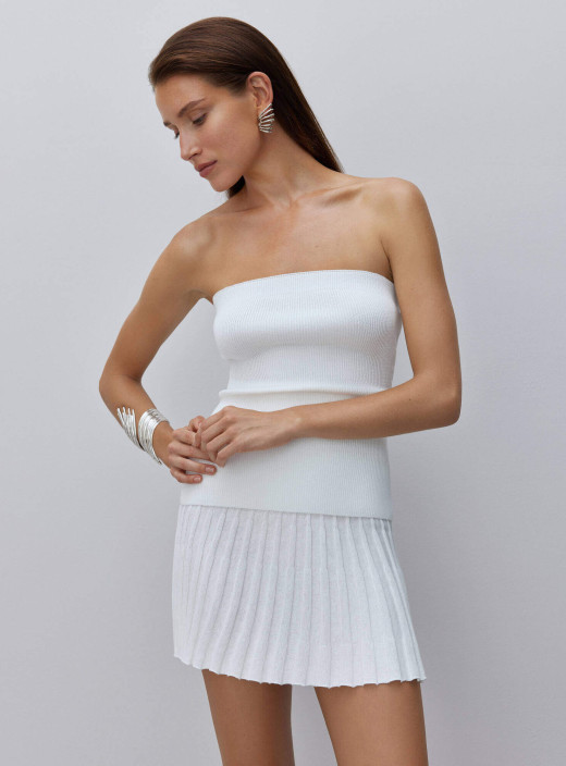 Топ бандо удлиненного кроя Mey молоко