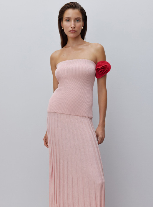 Топ бандо удлиненного кроя Mey пудра