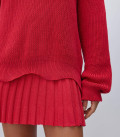Kamilla pleated mini skirt red