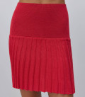 Kamilla pleated mini skirt red