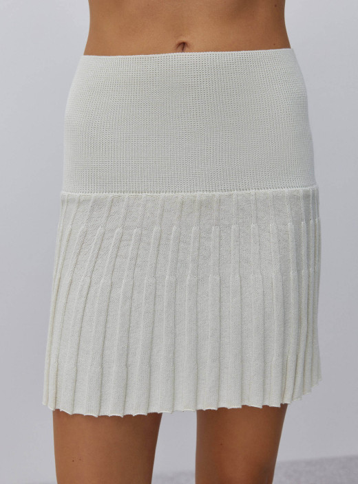 Юбка мини гофре Kamilla айвори