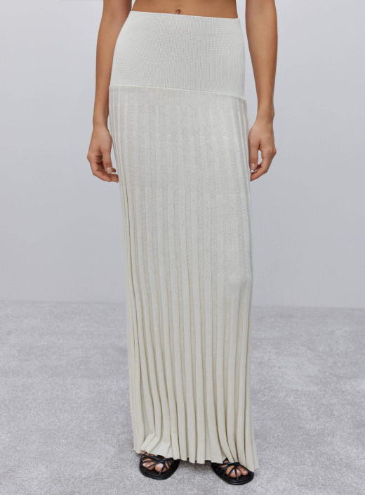 Юбка макси гофре Kamilla айвори