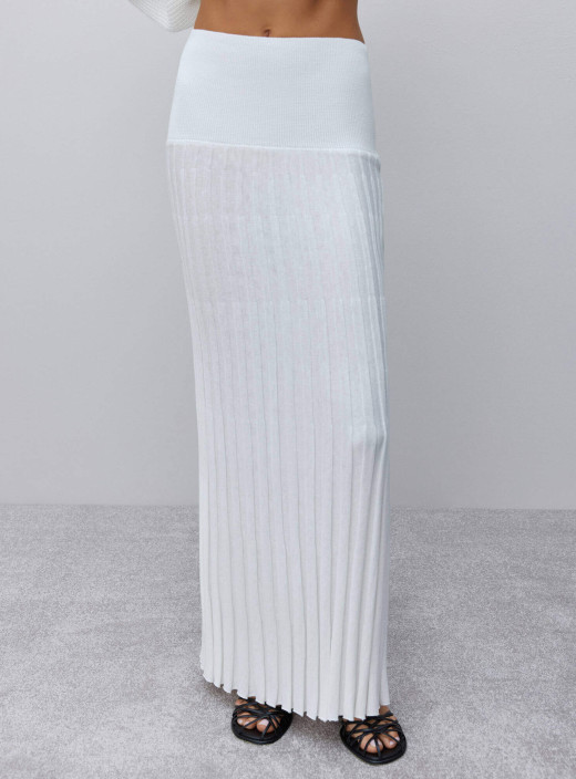 Юбка макси гофре Kamilla молоко