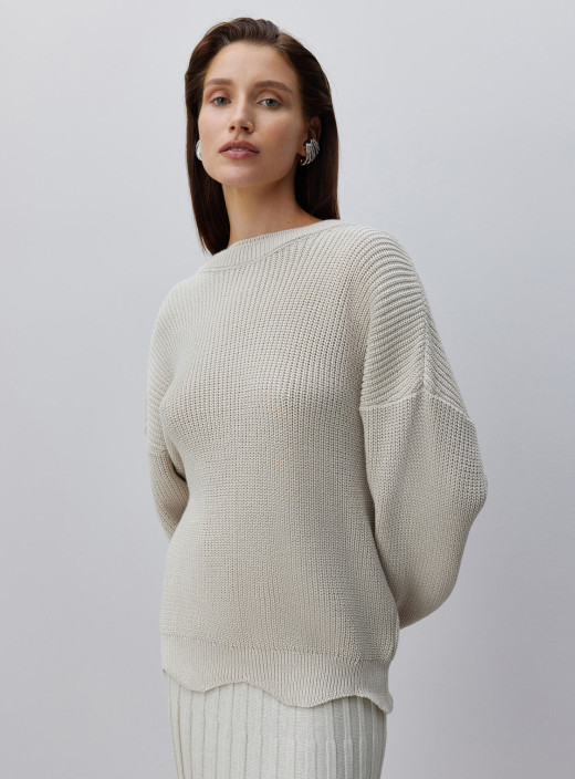 Свитер с вырезом на спине Monami айвори