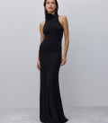 Anabel drop waist maxi dress black