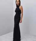 Anabel drop waist maxi dress black