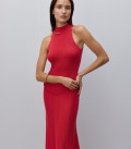 Anabel drop waist maxi dress red