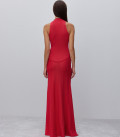 Anabel drop waist maxi dress red