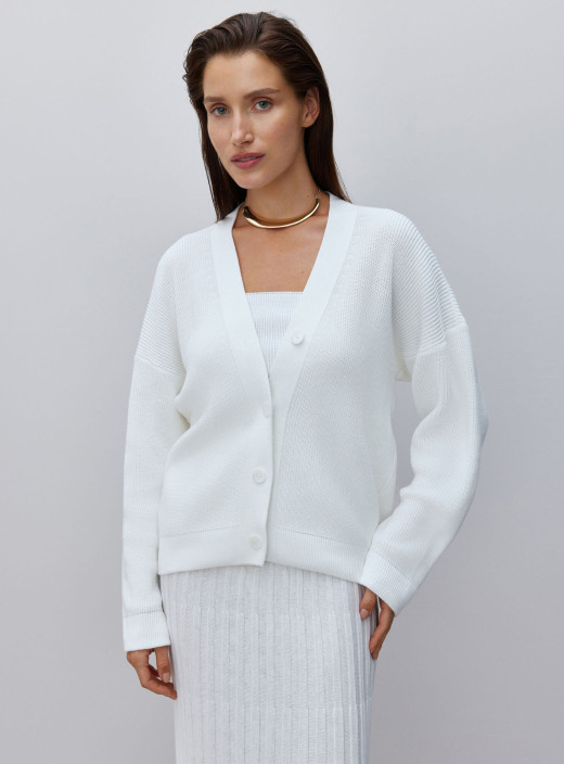 Кардиган на пуговицы Lorin молоко