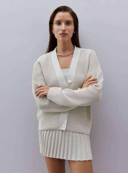 Кардиган на пуговицы Lorin айвори