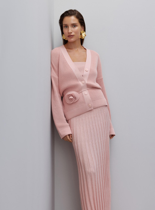 Кардиган на пуговицы Lorin пудра