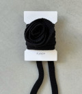 A rose on a scarf black