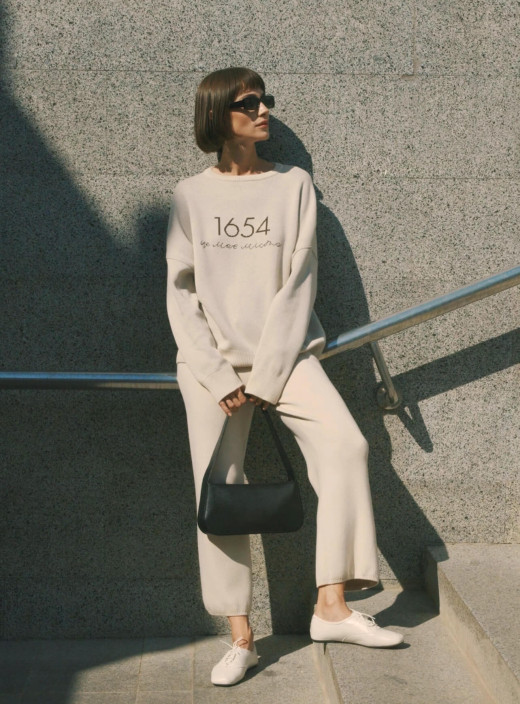 Укороченные брюки прямого кроя Short айвори