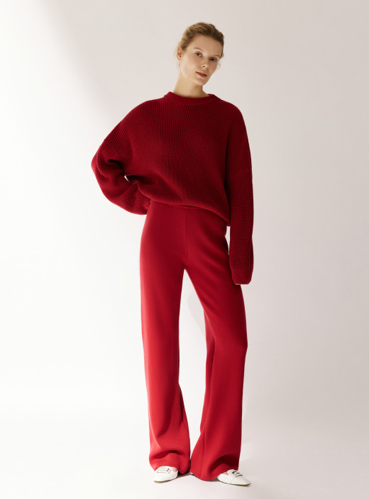 Брюки прямого кроя Longi бордо