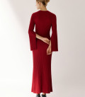 Платье с разрезами на рукавах Secret бордо