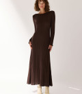 Платье с акцентным вырезом на спине Flow шоколад